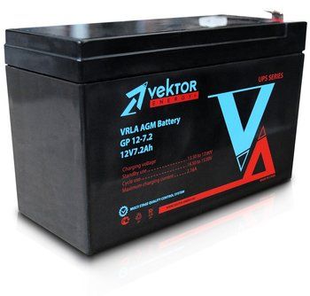Аккумуляторная батарея VEKTOR ENERGY серии GP 12В/7,2Ач