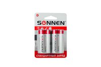 Батарейка солевая SONNEN D (R20) 1,5В