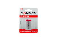 Батарейка солевая SONNEN 6F22 (крона) 9В