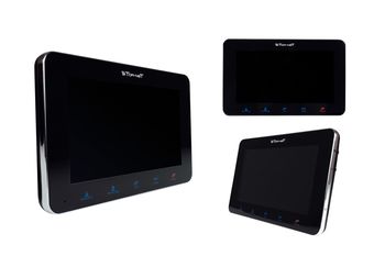 Монитор IP-видеодомофона Tor-Net TR-29IP B диагональ 7", сеть 10-100М, WiFi 10dB (IEEE802.11bgn), слот под SD-карту, 2 дверн.блока, черный
