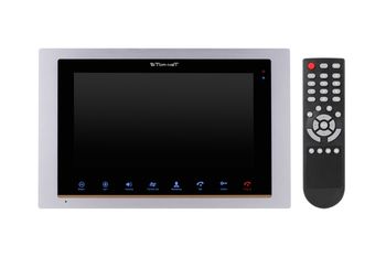 Монитор IP-видеодомофона Tor-Net TR-31 IP SB, диагональ 10", сеть 10/100, WiFi 10db, (IEEE802.11b/g/n), квадратор, детектор движения ,слот под SD-карту, 2 дверн.блока, серебро/черный.
