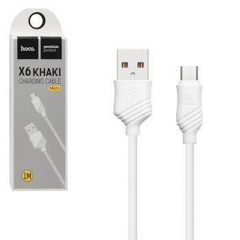 Hoco X6 белый кабель USB 2.4A (microUSB) 1м