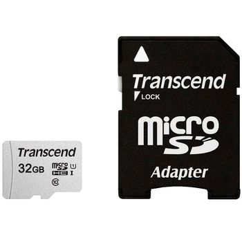 Карта памяти Transcend 32GB microSDHC Class 10 with SD adapter (TS32GUSD300S-A)