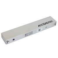 AccordTec ML-295AL. Замок электромагнитный, Сила удержания 295 кг, световая индикация, датчик холла, 12/24 В, 0,48 А, 250х42х25 мм, масса 2 кг, цвет серый.