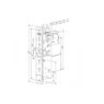 Abloy EL402/000000. EL402 Замок электромеханический соленоидный с ригелем. Без ручки. Нормально-закрытый. Изменяемый бэксэт 25/28/30/33/35 мм, 12/24 В. 550/300 мА, -25...+70 °С, в комплекте запорная планка EA307