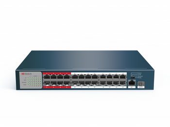 DS-S2624P(B) Сетевой неуправляемый коммутатор 24 RJ45 100M PoE
