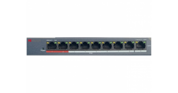 DS-S908P(B) Сетевой неуправляемый коммутатор 8 RJ45 100M PoE, 2 порта с высоким приоритетом