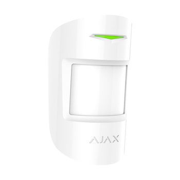 Ajax CombiProtect (white) извещатель оптико-электронный и поверхностный звуковой радиоканальный