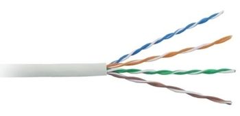 Кабель UTP U/UTP кат.5e 4пары 24 AWG одножильный LSZH серый UTP4-C5E-SOLID-LSZH-GY-305