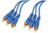 Шнур 3х3 RCA 1,5m синий Gold Rexant