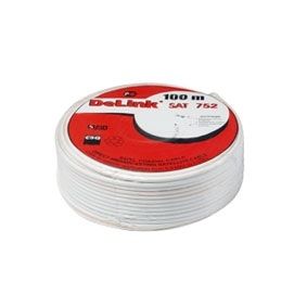 Кабель ТВ RG-6 Delink SAT 752 100м (бел.)