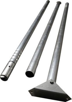 Мачта алюминиевая 4,5м. (д50, 3 колена)
