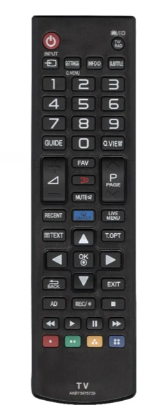Пульт дистанционного управления LG AKB73975729ic new LCD TV 3 D SMART (маленький корпус)