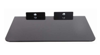 Q08 small полка для ресивера 280x180мм черная (стекло)