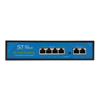 Коммутатор Space Technology ST-S140POE (2М/100W/А) PRO 4-х портовый