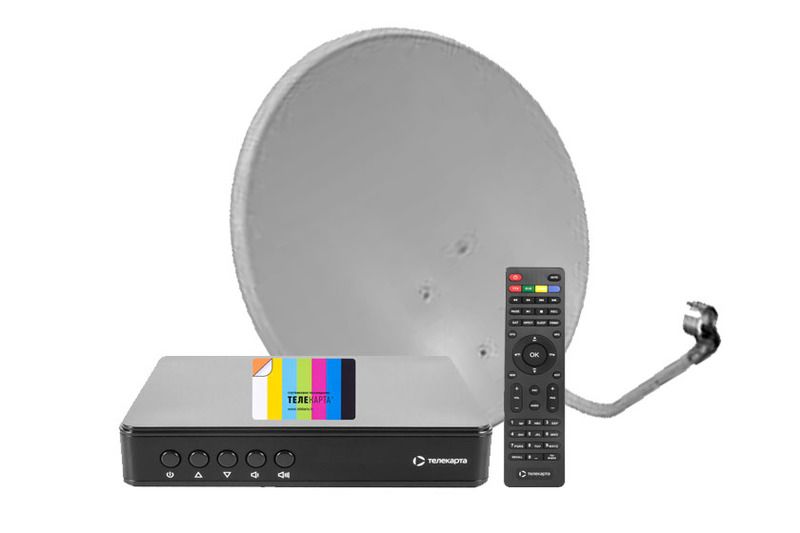 Спутниковое телевидение Телекарта HD на 1 телевизор c ресивером EVO-09 HD