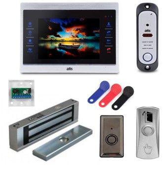 Комплект видеодомофона Atis AD-740HD S-Black / Atis AT-380HD Silver / электромагнитный замок MS-180
